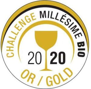Médaille d'or concours du salon Millésime Bio 2020